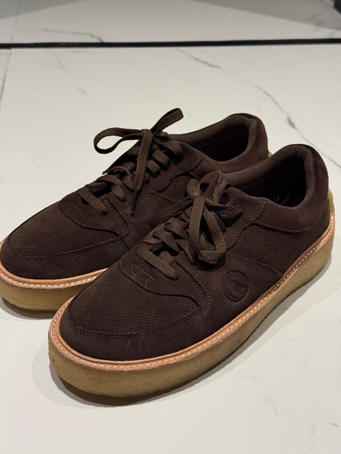 클락스 스웨이드 다크 브라운 275  (거의새것) 에어포스맛 상품이미지3