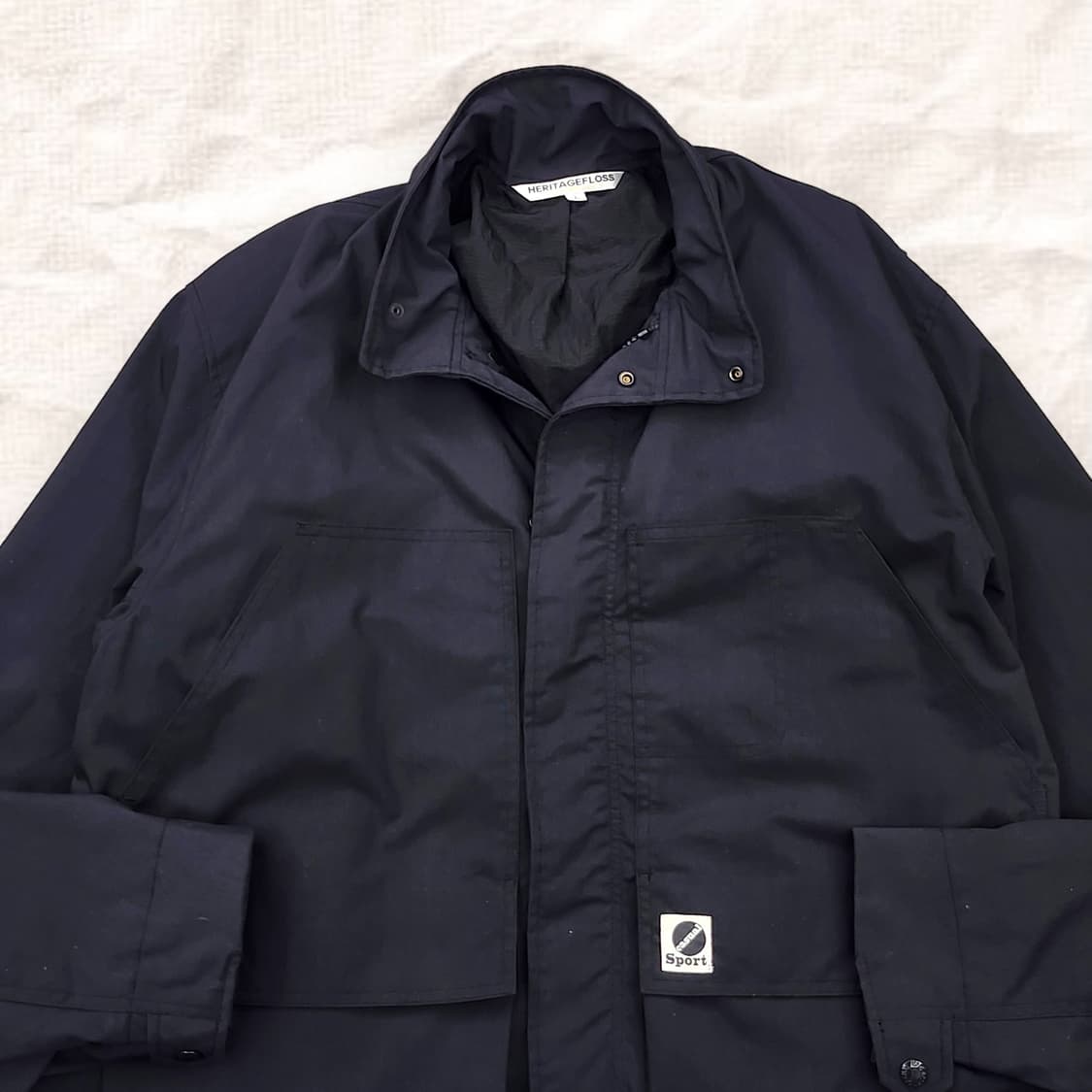 헤리티지플로스 나일론 헌팅 자켓 블랙 상품이미지3