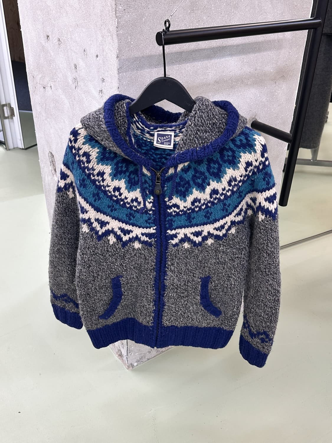 winter ethnic knit zip hoody 상품이미지4