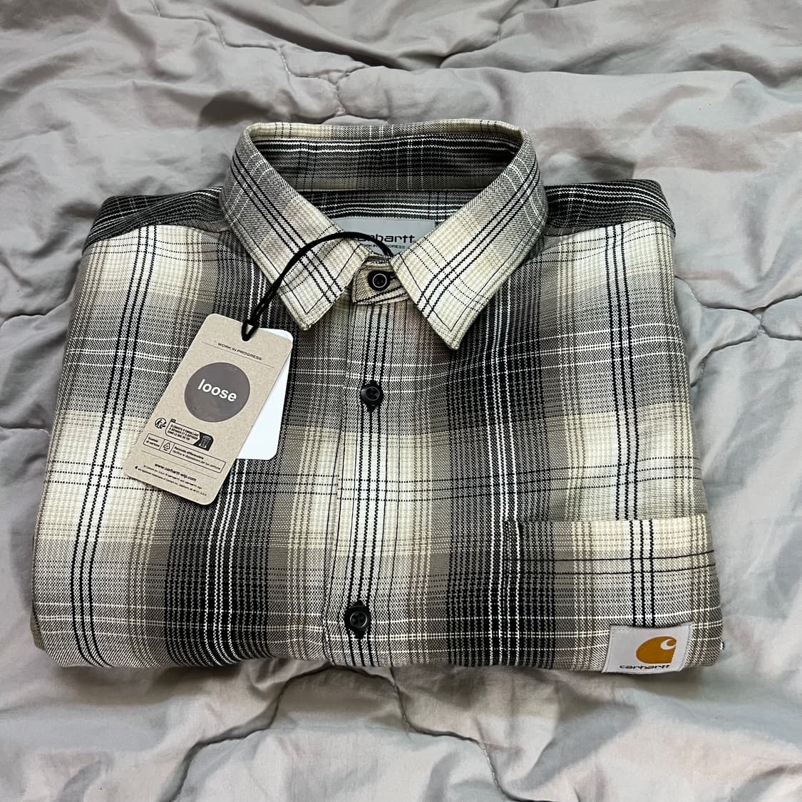 새상품) 칼하트 wip 블랑톤 체크셔츠 L 상품이미지3
