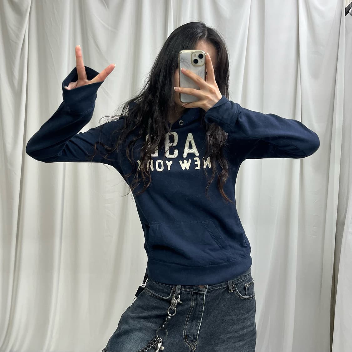 Abercrombie navy hoody 상품이미지2