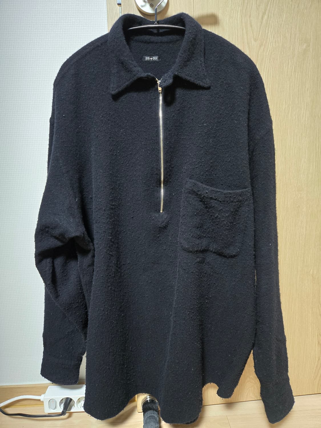 코모리 23aw 축융 울 하프집업 상품이미지1