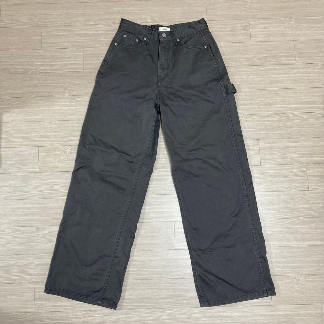 리본빛 코튼 카펜더팬츠 차콜 S 상품이미지5