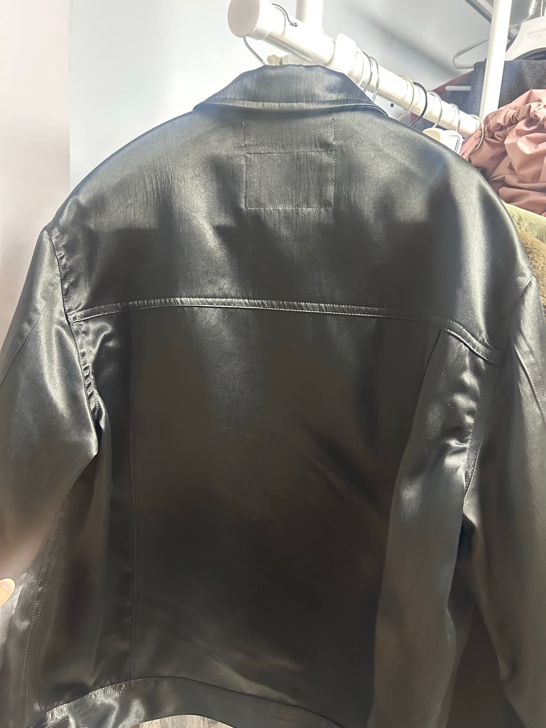 다이리쿠 DAIRIKU Satin jacket black (M) 상품이미지2