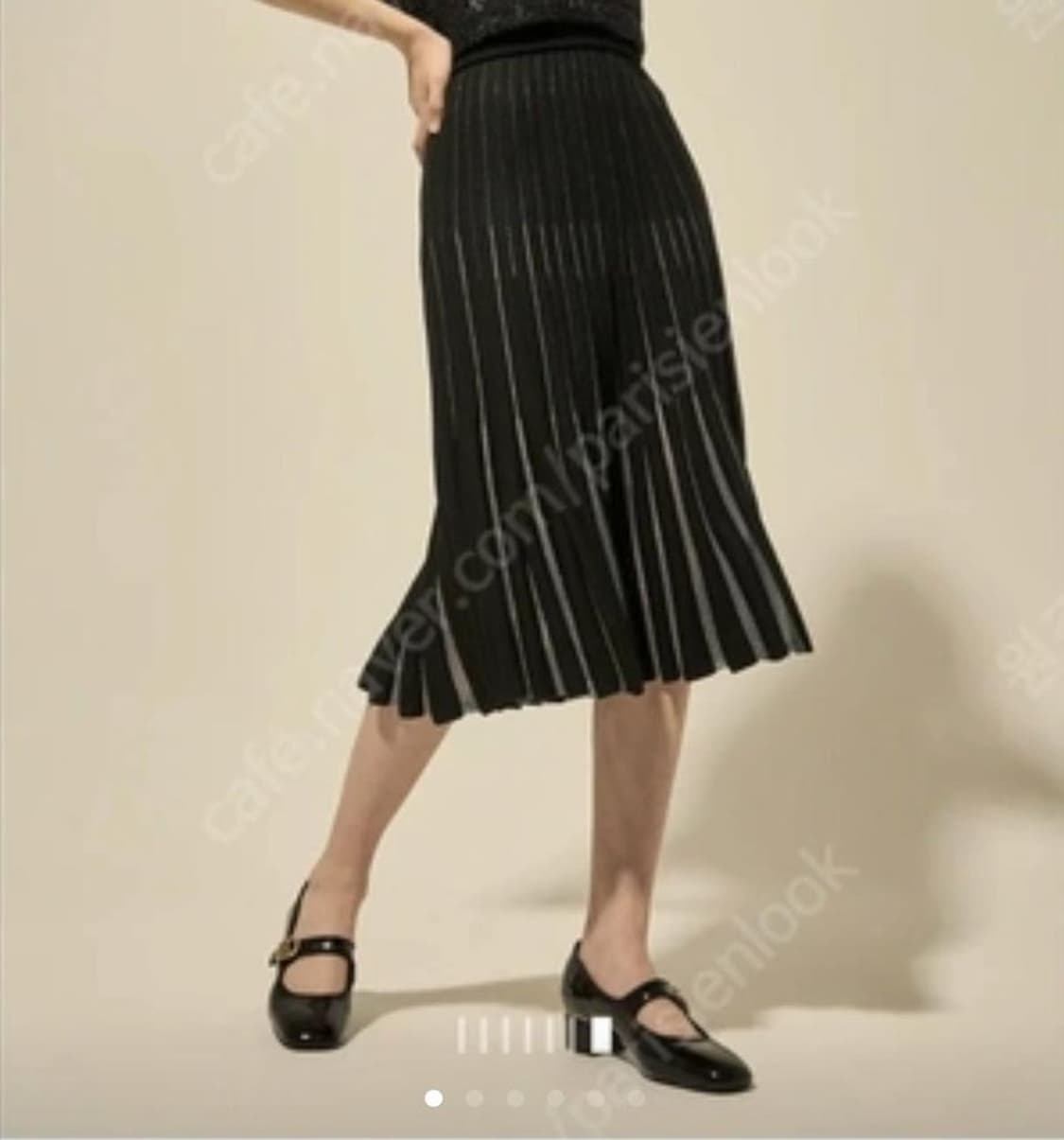 한섬 랑방 2022 플리츠 니트 롱 밴딩 스커트 M사이즈 상품이미지1