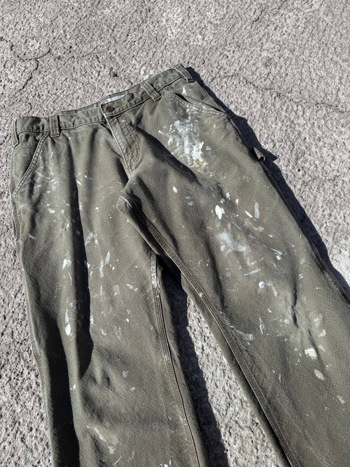 칼하트 헤비 워크 카펜터 팬츠 카키 B126 상품이미지2