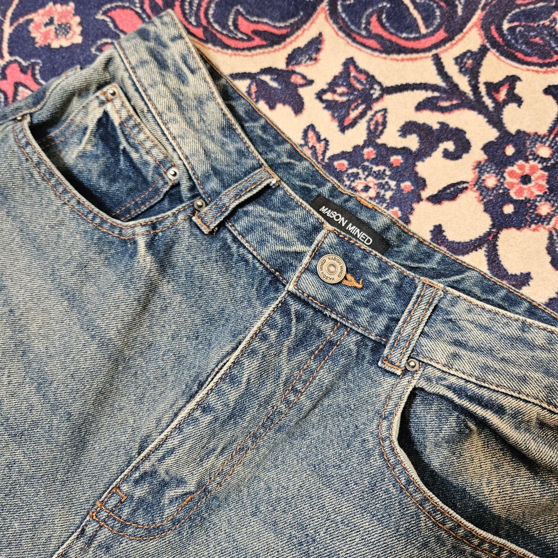 메종미네드 다트 브러쉬 와이드 데님 상품이미지5