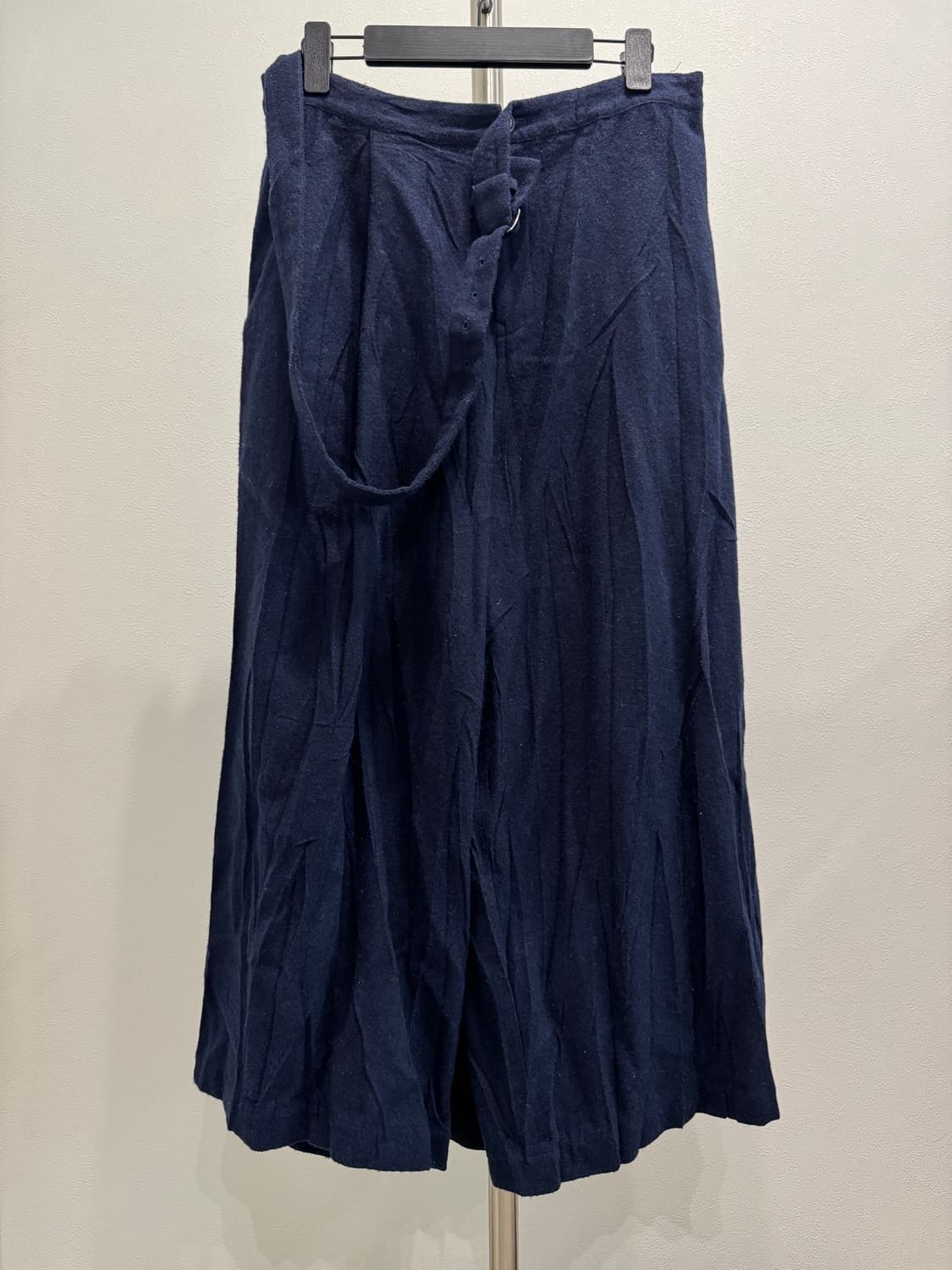 요지야마모토 18aw 보일드 크링클 울 와이드 서스펜더 트라우저 상품이미지1