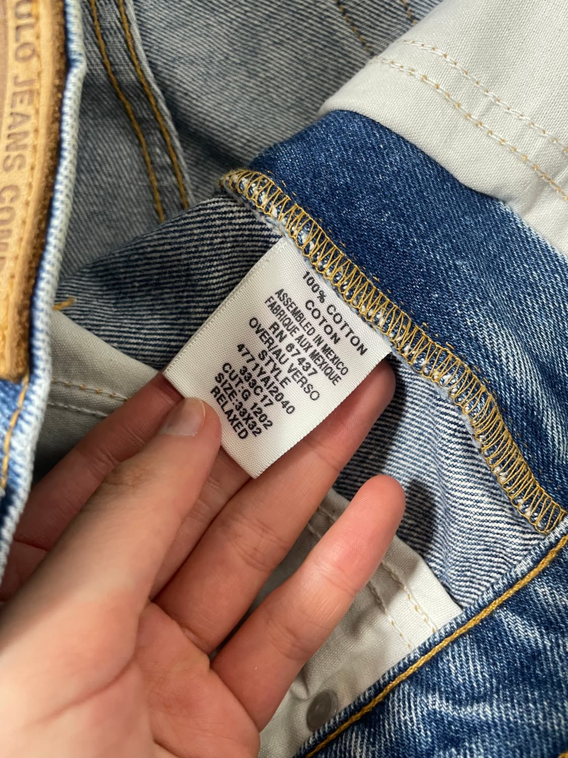 빈티지9. 폴로진스컴퍼니 폴로팬츠 워시드 연청 데님팬츠 청바지 상품이미지4