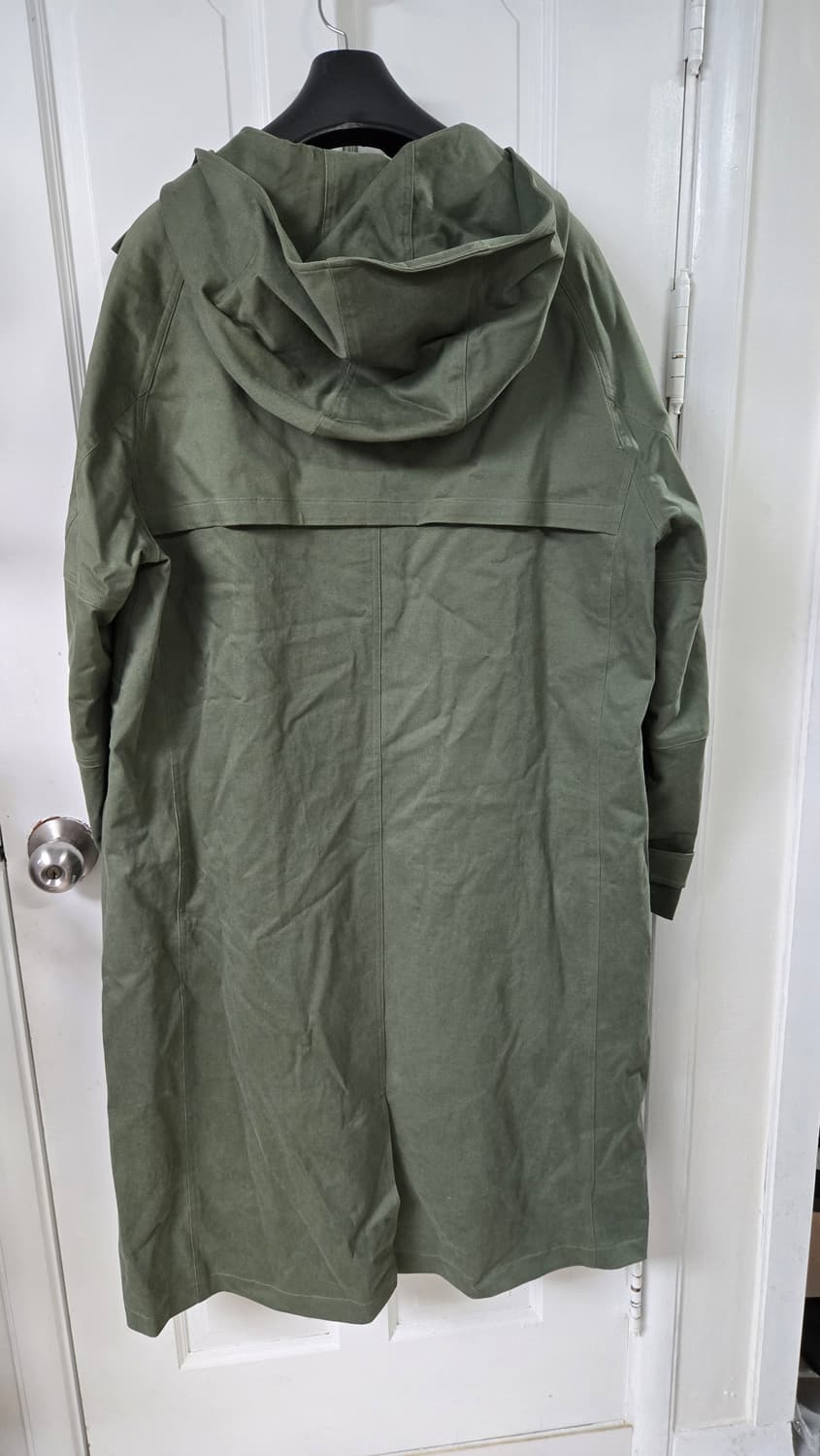 새상품)YIYAE 몰스킨 롱 코트 카키 M 상품이미지5