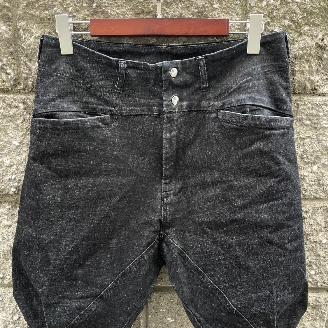 [L] VTG 드롭 크로치 블랙 데님 팬츠 (~33) 상품이미지3