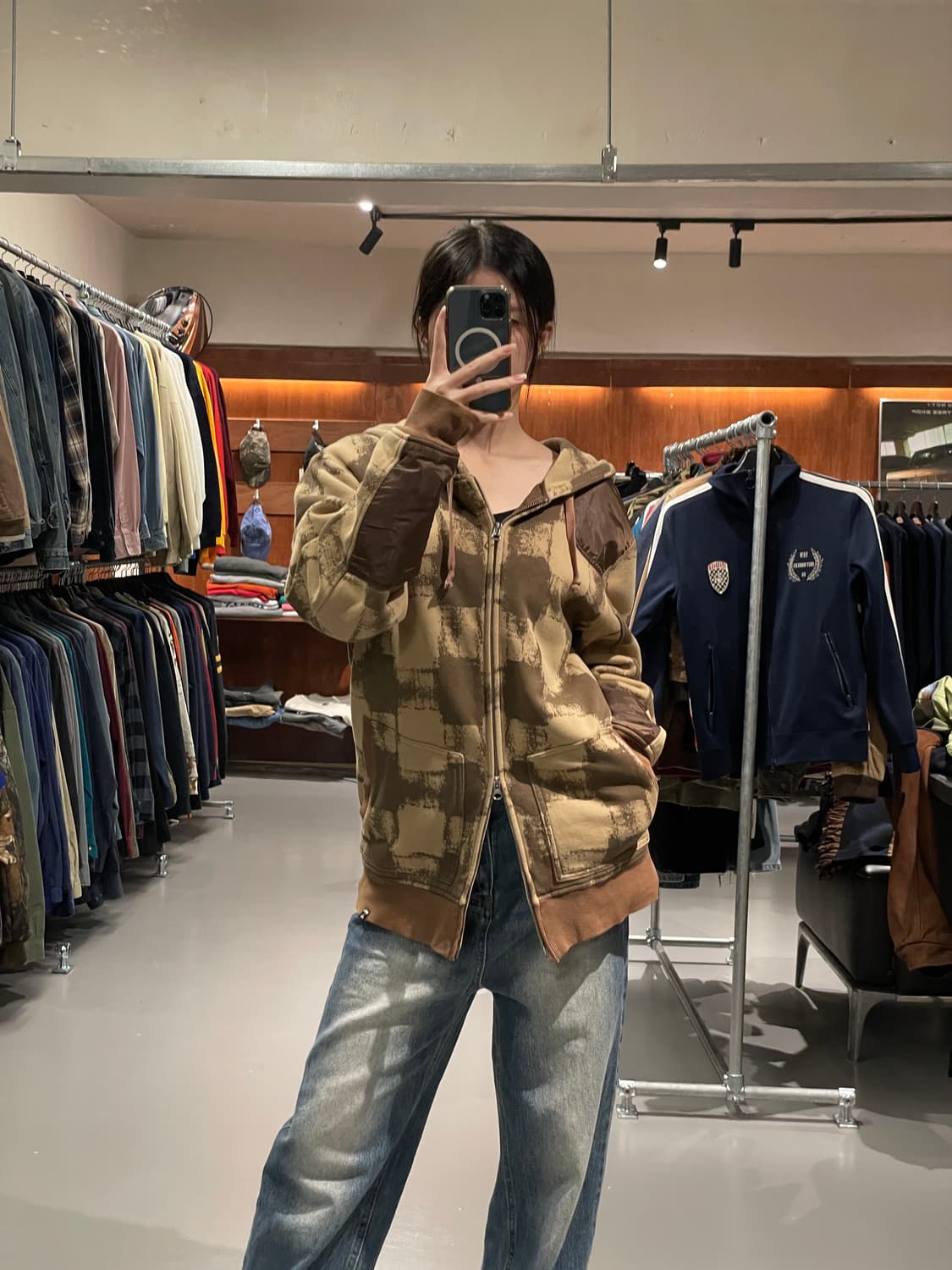 빈티지 후드 집업   상품이미지3