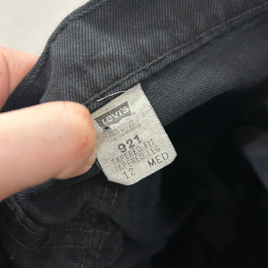 리바이스 블랙 테이퍼드 데님팬츠(S) 상품이미지5