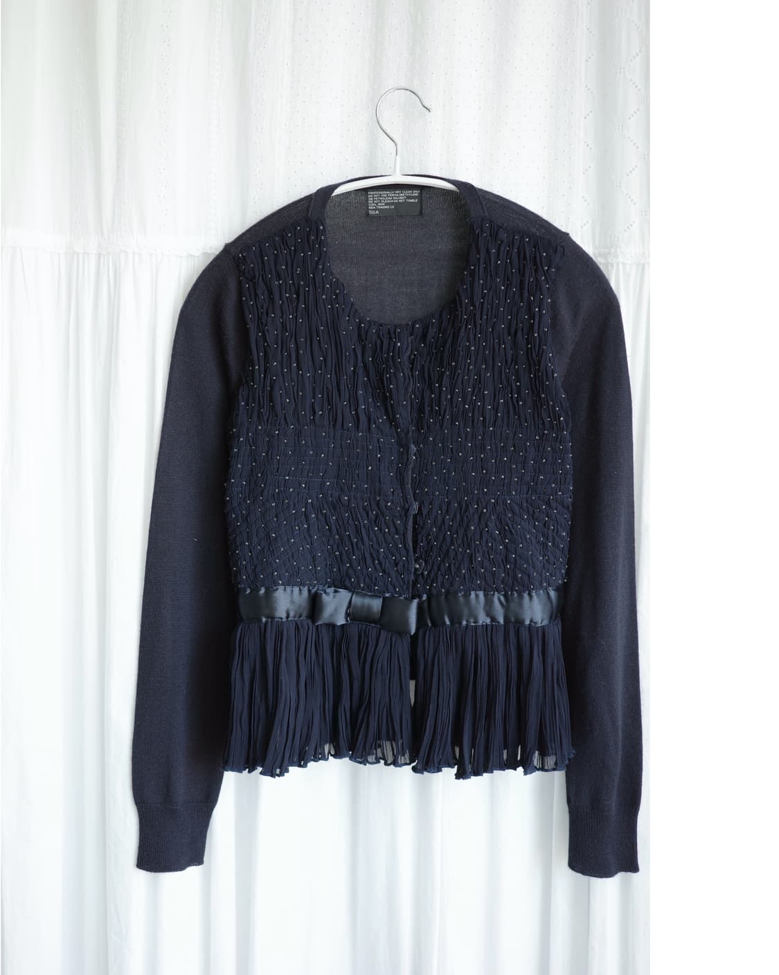  Navy dot ribbon cardigan 상품이미지2