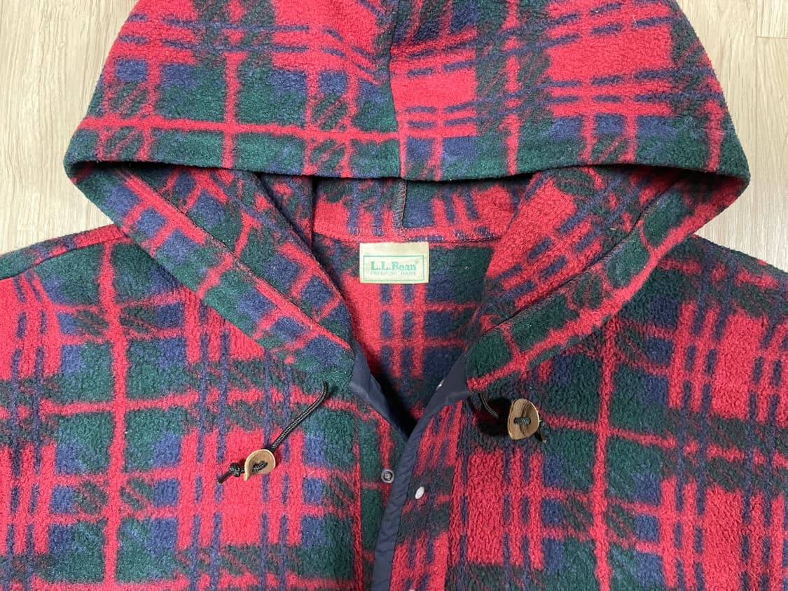 105) 80's 엘엘빈 체크 후리스 후드아노락(RRL&LVC&폴로) 상품이미지3