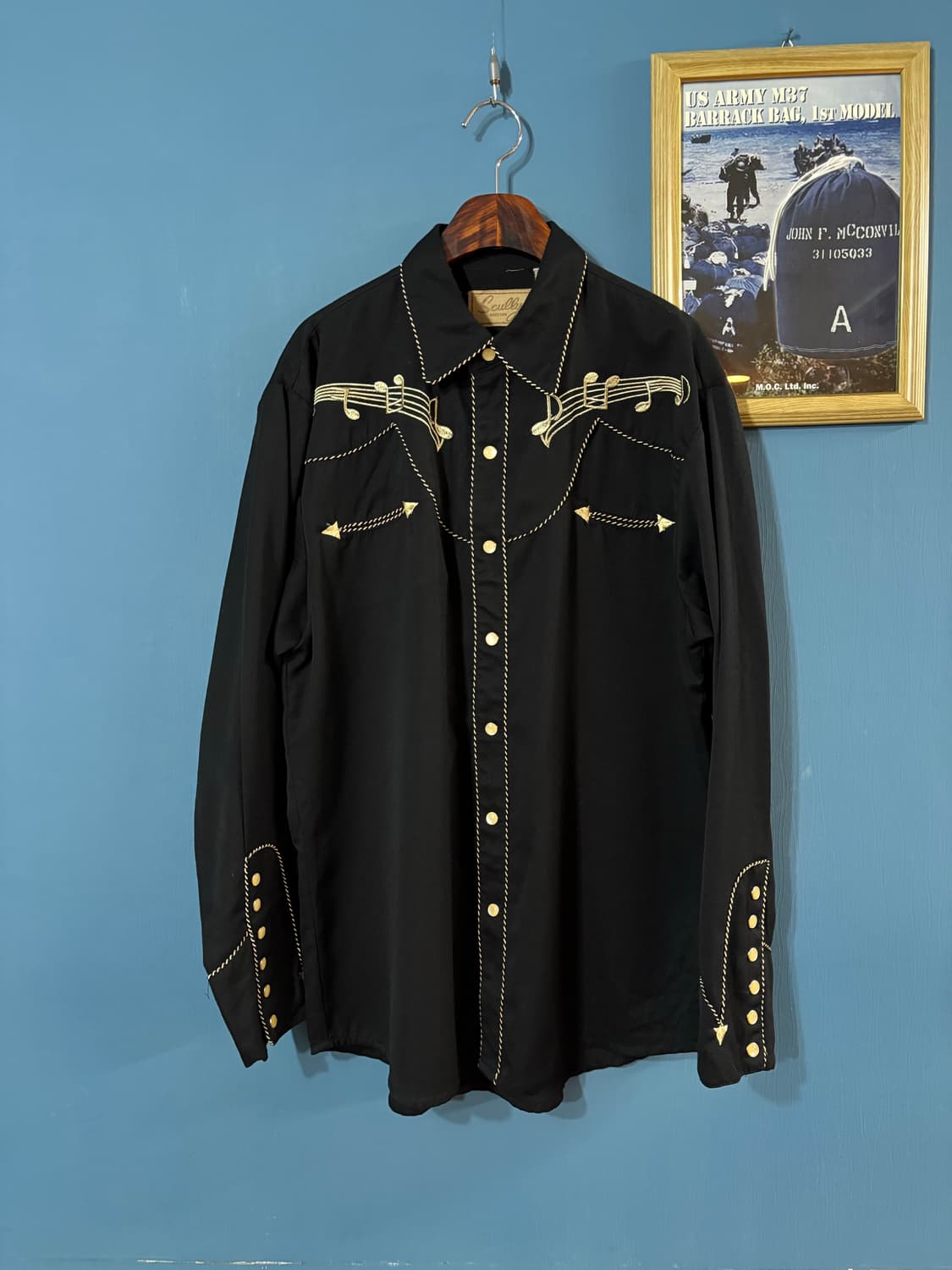 Scully Black Embroidered Pearl Snap Shir 상품이미지1