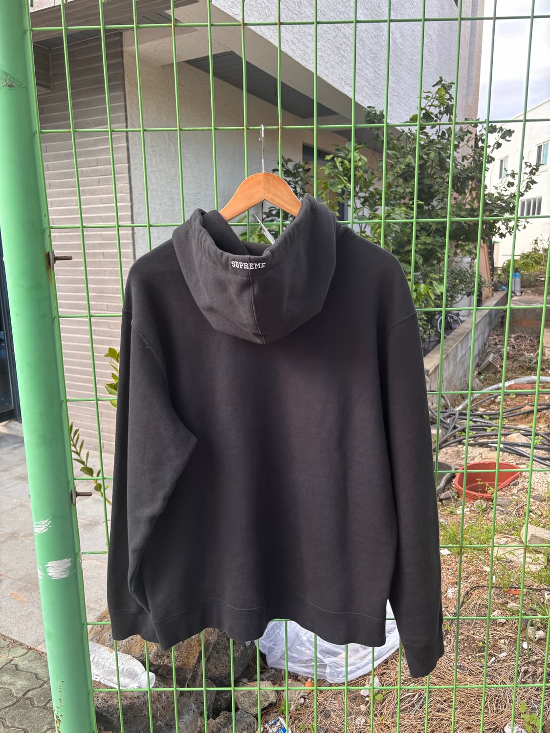 Supreme x nike leather apllique hoodie 상품이미지4