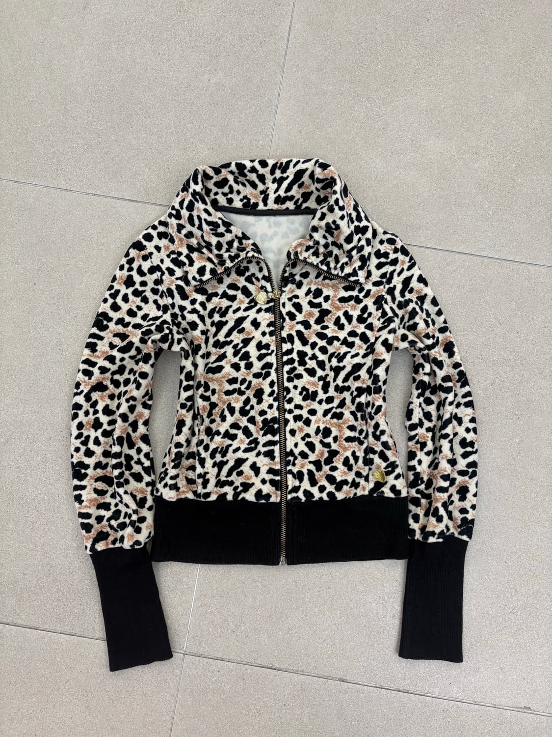 레오파드 슬림 집업 상품이미지1