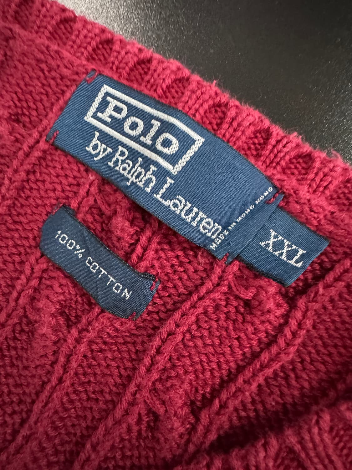 폴로 랄프로렌 빅 사이즈 코튼 니트 베스트 2XL 상품이미지3