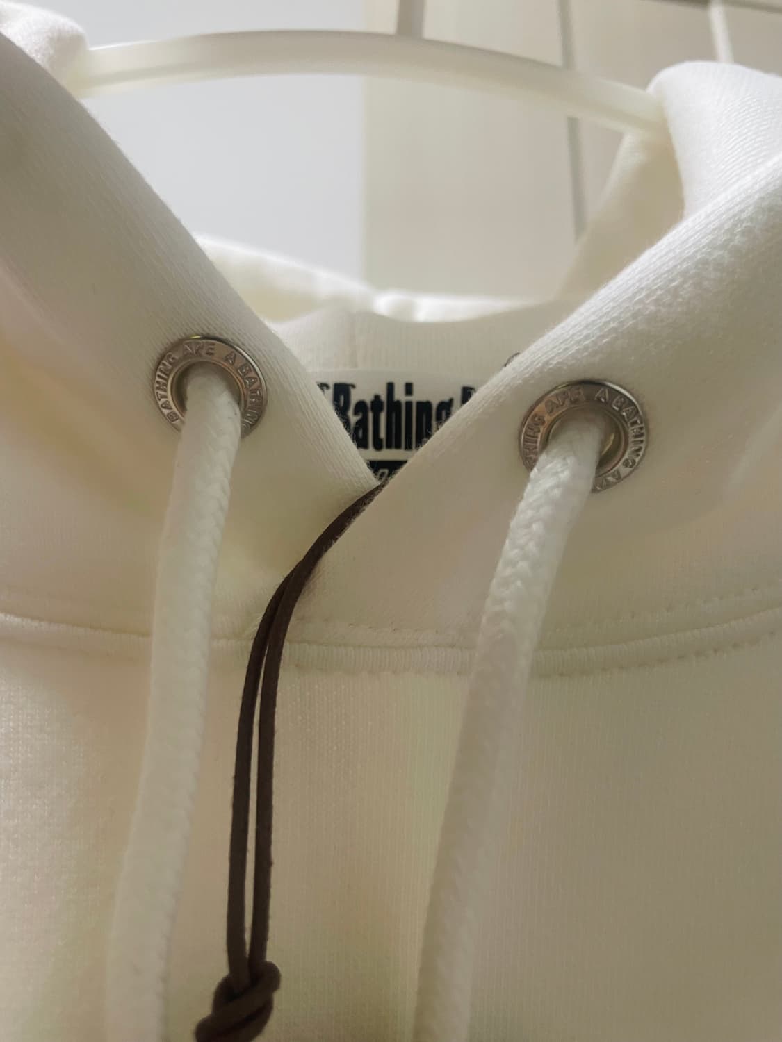 베이프 기모후드 아이보리 새상품 상품이미지5