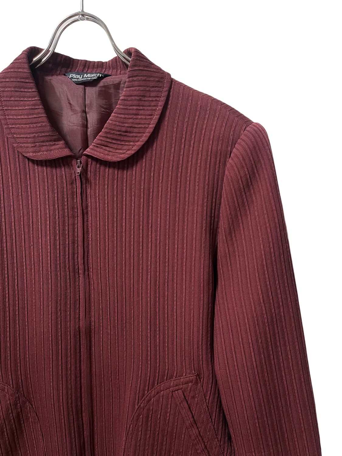 Burgundy Ribbed Blouson 상품이미지2