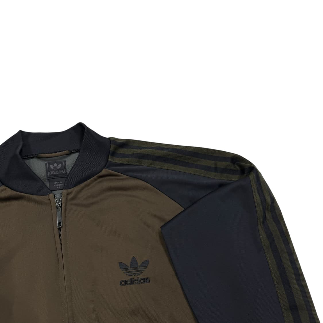 아디다스 빈티지 슈퍼스타 카키 브라운 배색 트랙탑 져지 자켓 상품이미지2