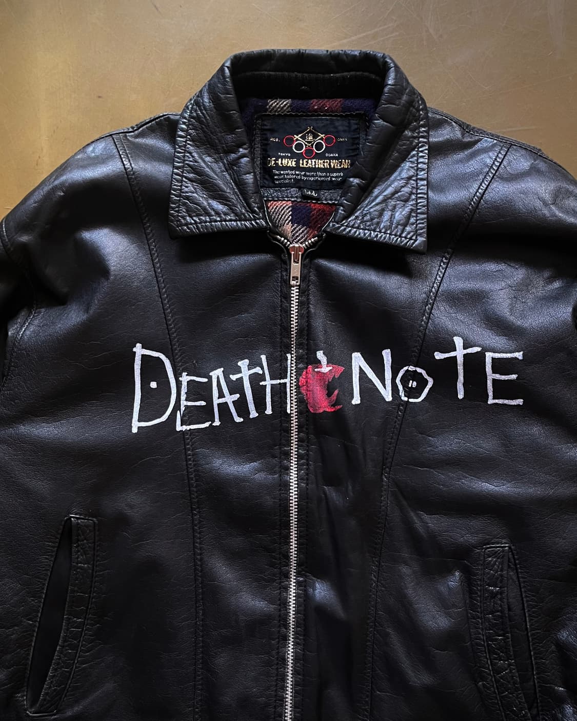 Death Note Hand Painted Leather Bomber 상품이미지5
