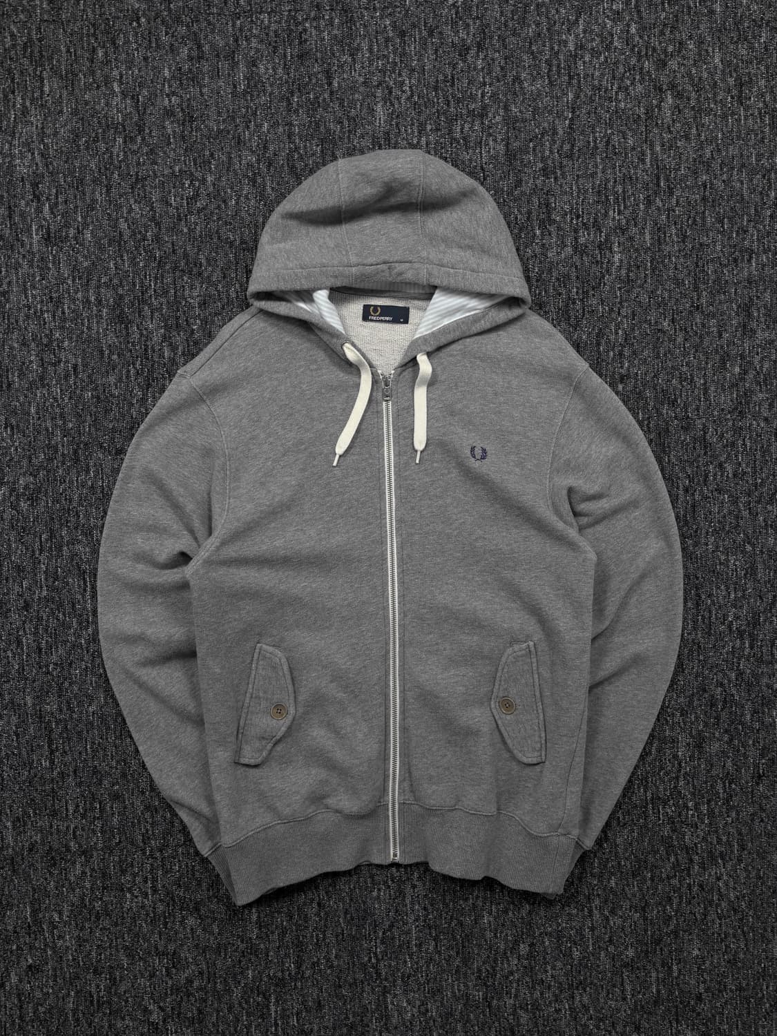 프레드페리 그레이 후드집업 상품이미지4