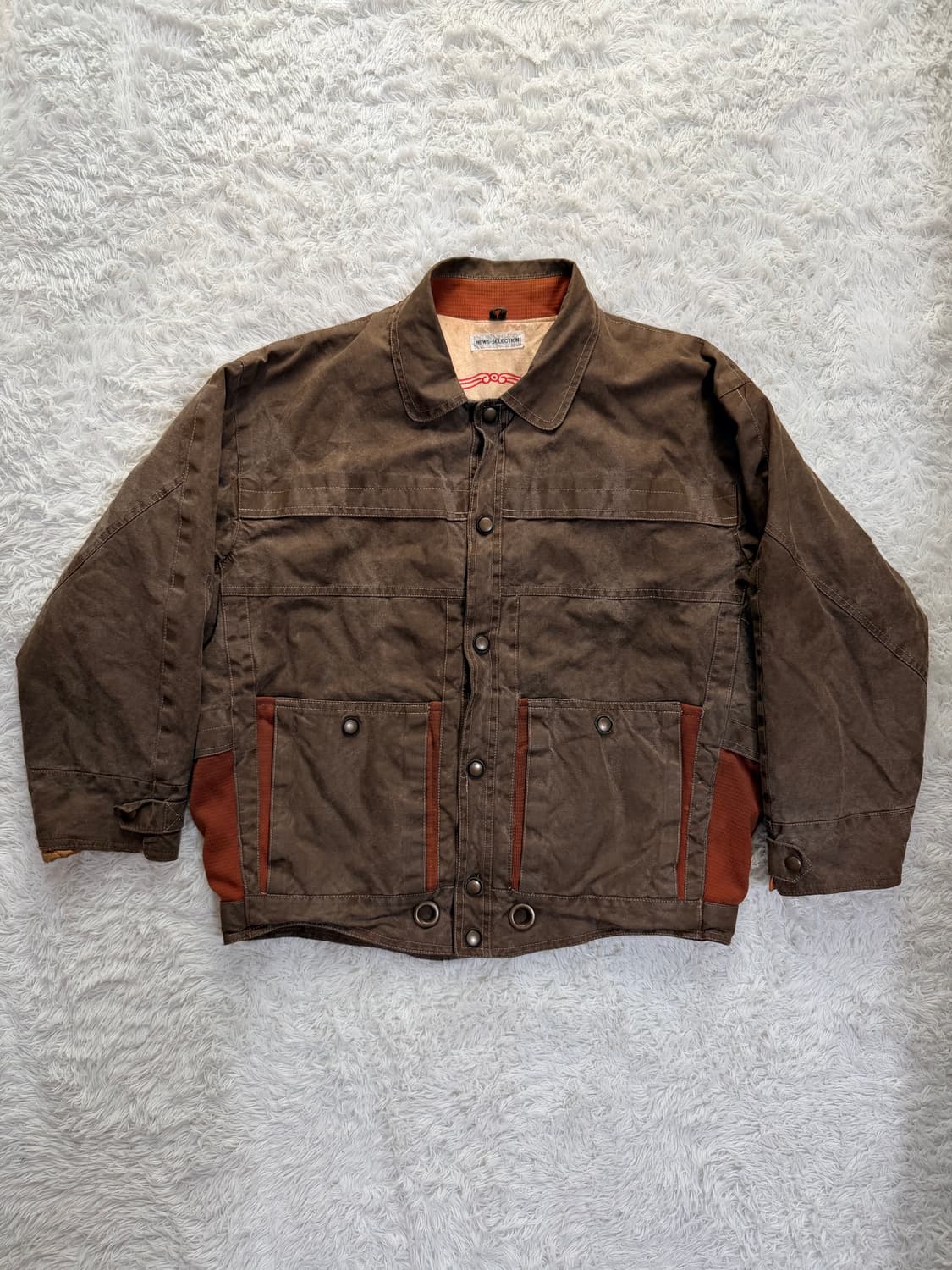 일본 빈티지 워크웨어 재킷 / 유니크 그래픽 안감 상품이미지1