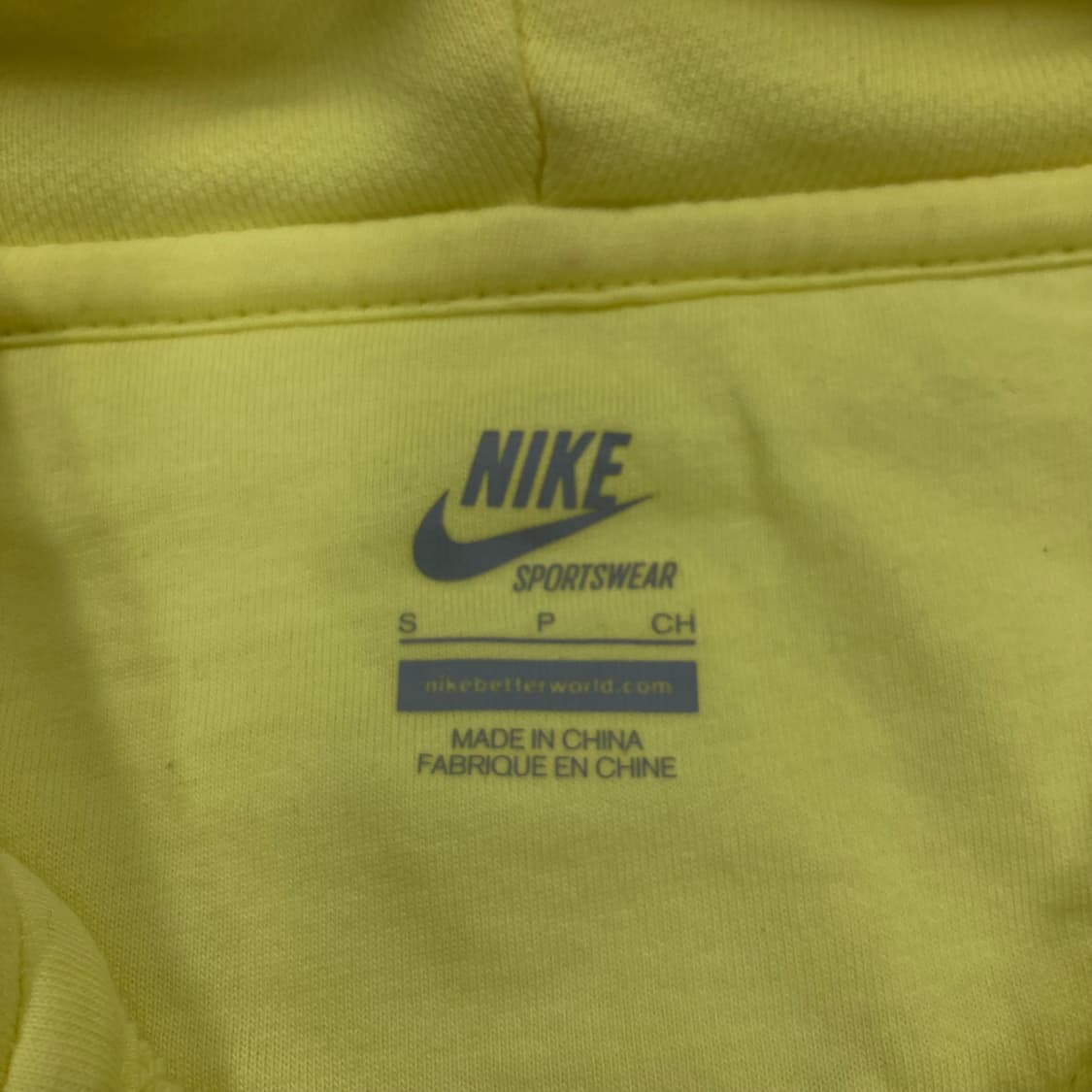 나이키 옐로우 컬러 퓨추라 스몰 로고 후드 집업 상품이미지3