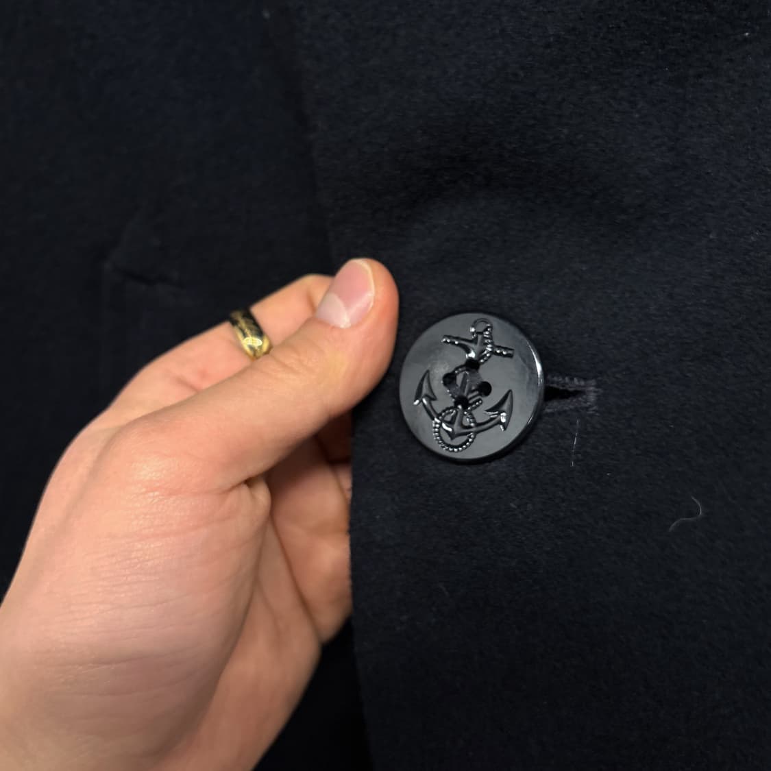 90s 폴로 랄프로렌 U.S NAVY 미 해군 퓨어 울 피코트 N371 상품이미지5