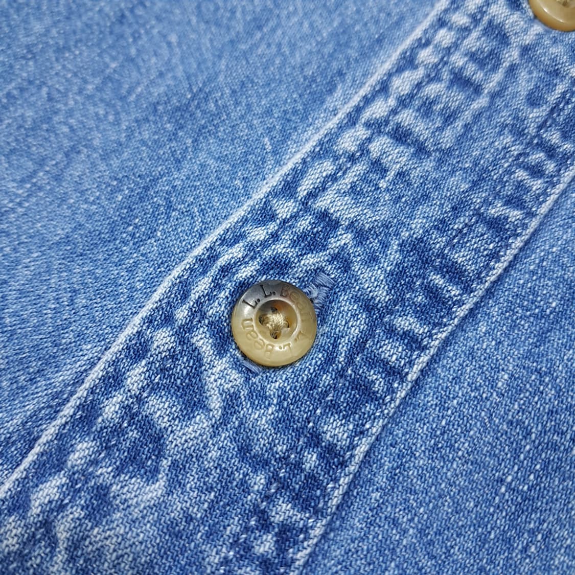 CL590 XL 엘엘빈 90s 버튼다운 클래식 데님셔츠 남방 상품이미지5