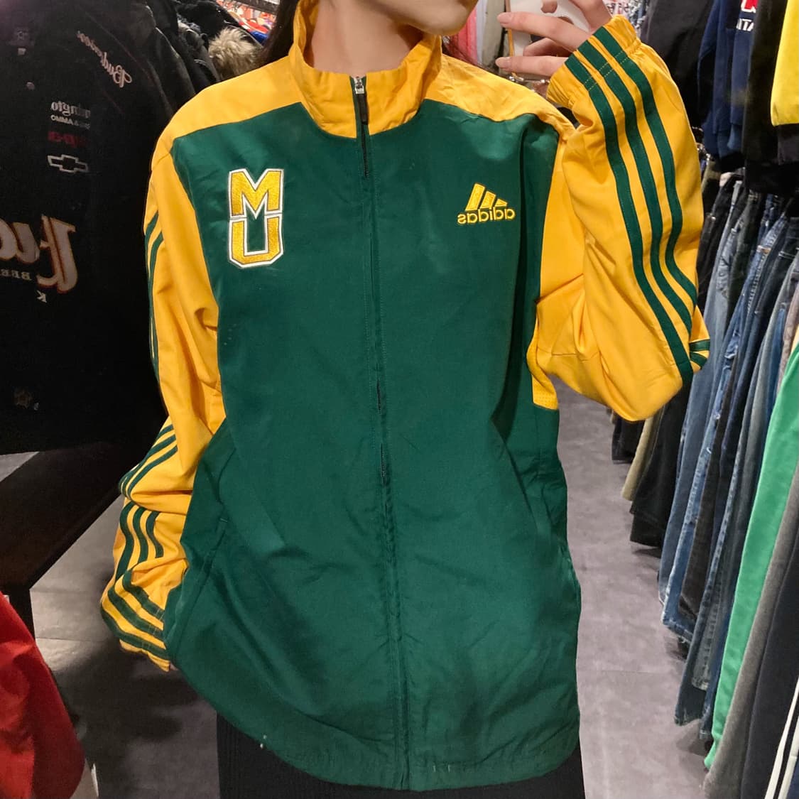 [IM]아디다스 바람막이 그린 옐로우 상품이미지1