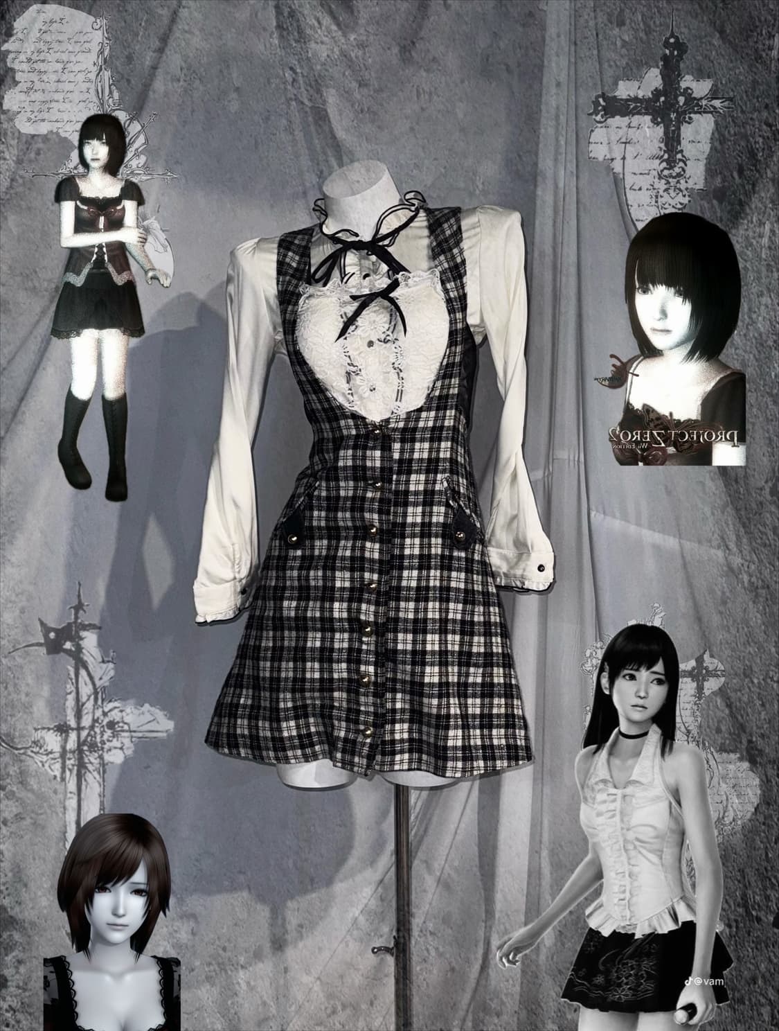 히메갸루 무채색 공겜여주 코디세트  상품이미지1