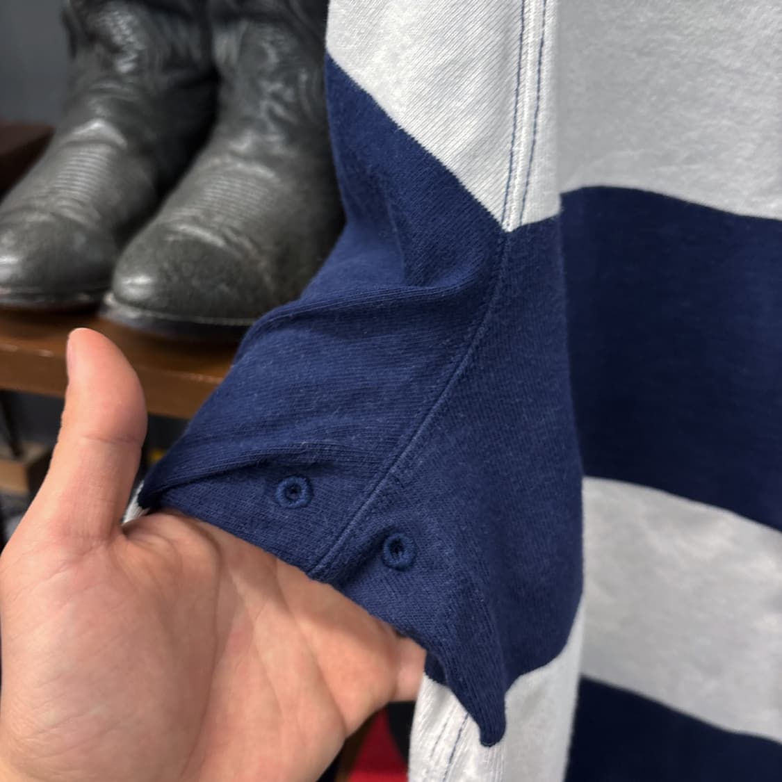 90s 폴로 랄프로렌 클래식 스트라이프 럭비셔츠 골든포니 N1004 상품이미지5