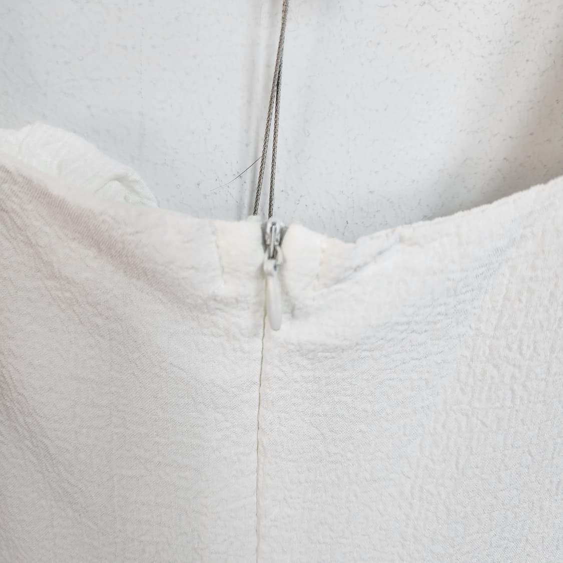 명품 화이트 롱 원피스 스퀘어넥 퍼프 반팔 상품이미지6