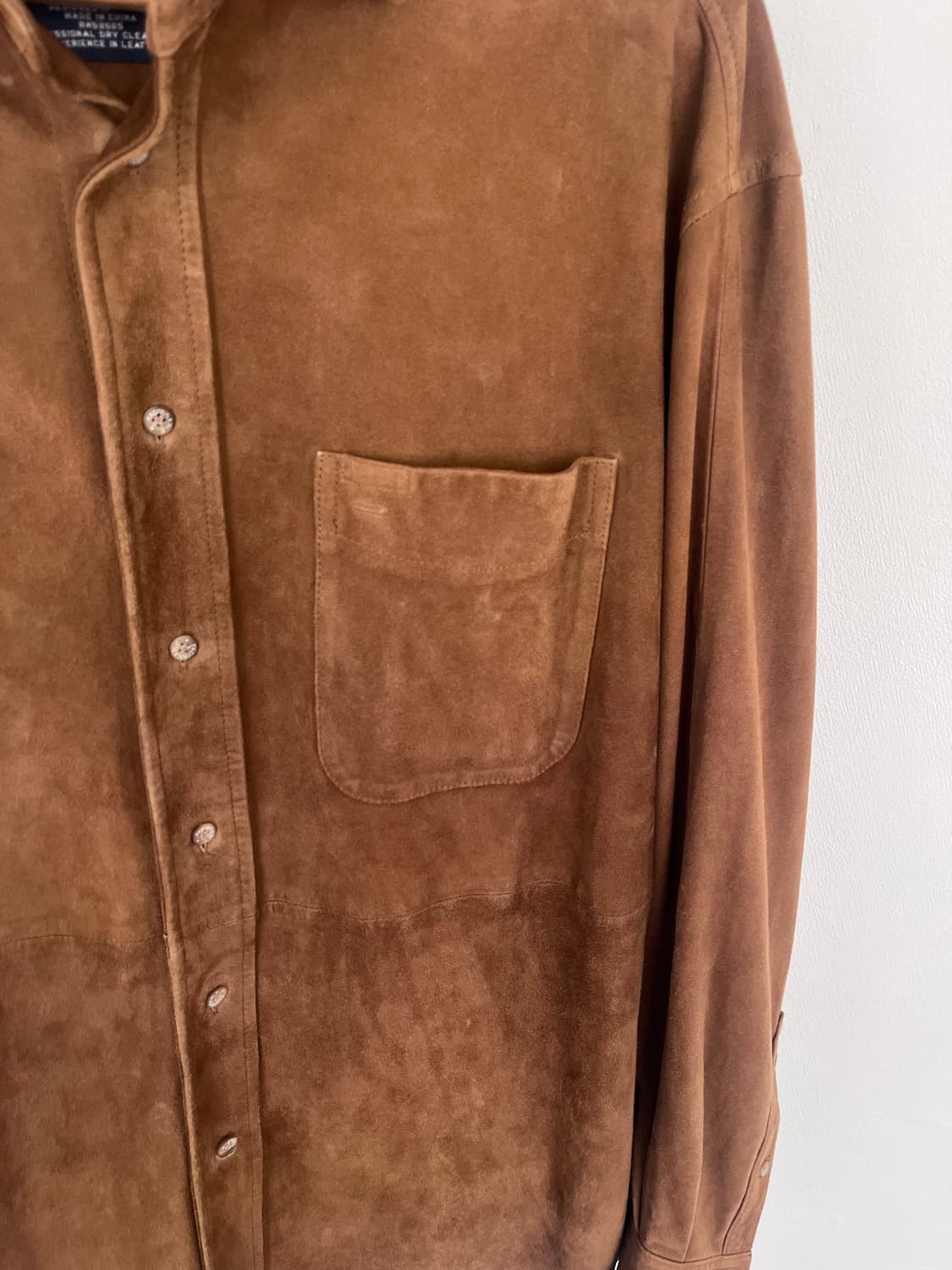 vintage brown oversize suede shirt 상품이미지4