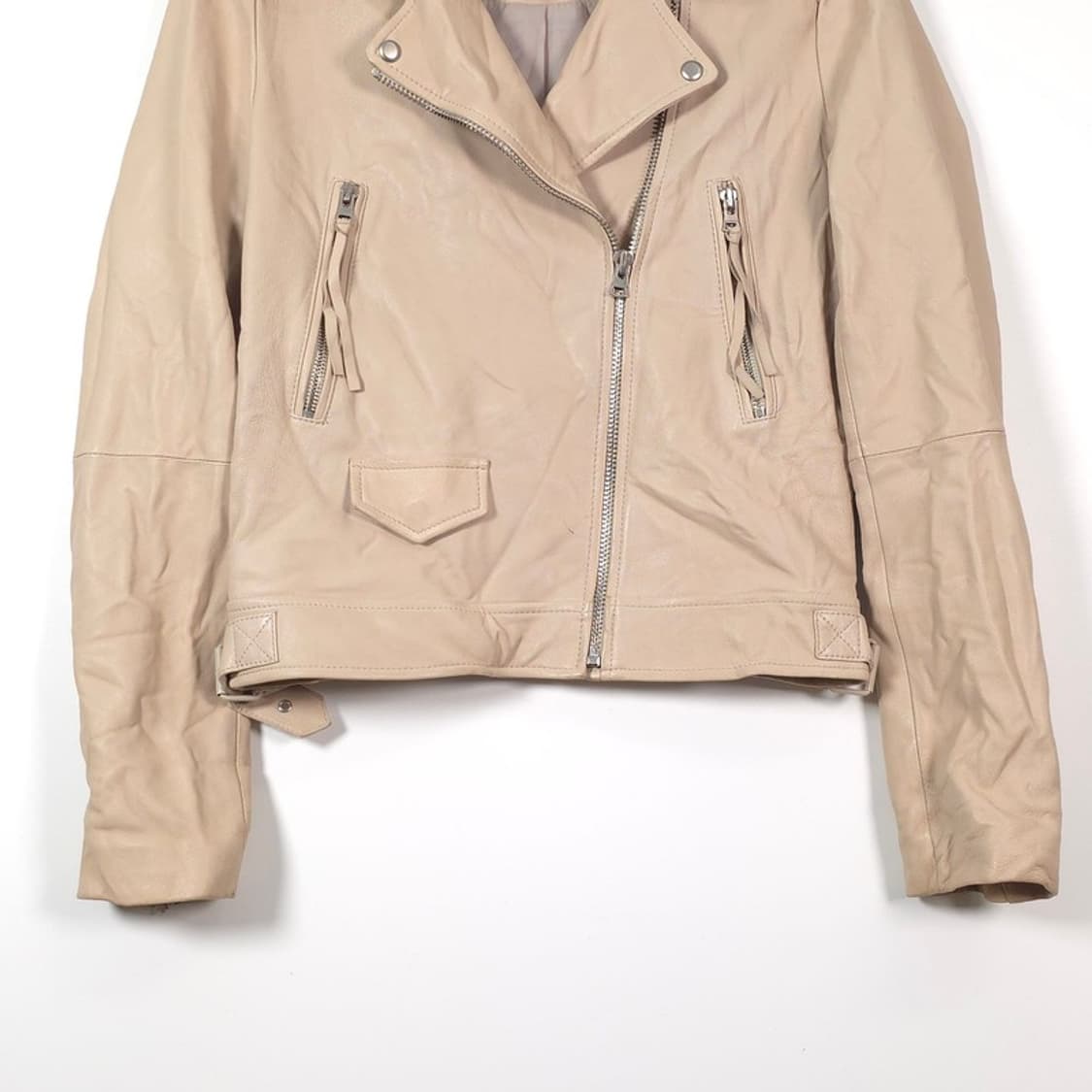 시슬리 이태리 기술제휴 리얼 램스킨 라이더 자켓 42 상품이미지4