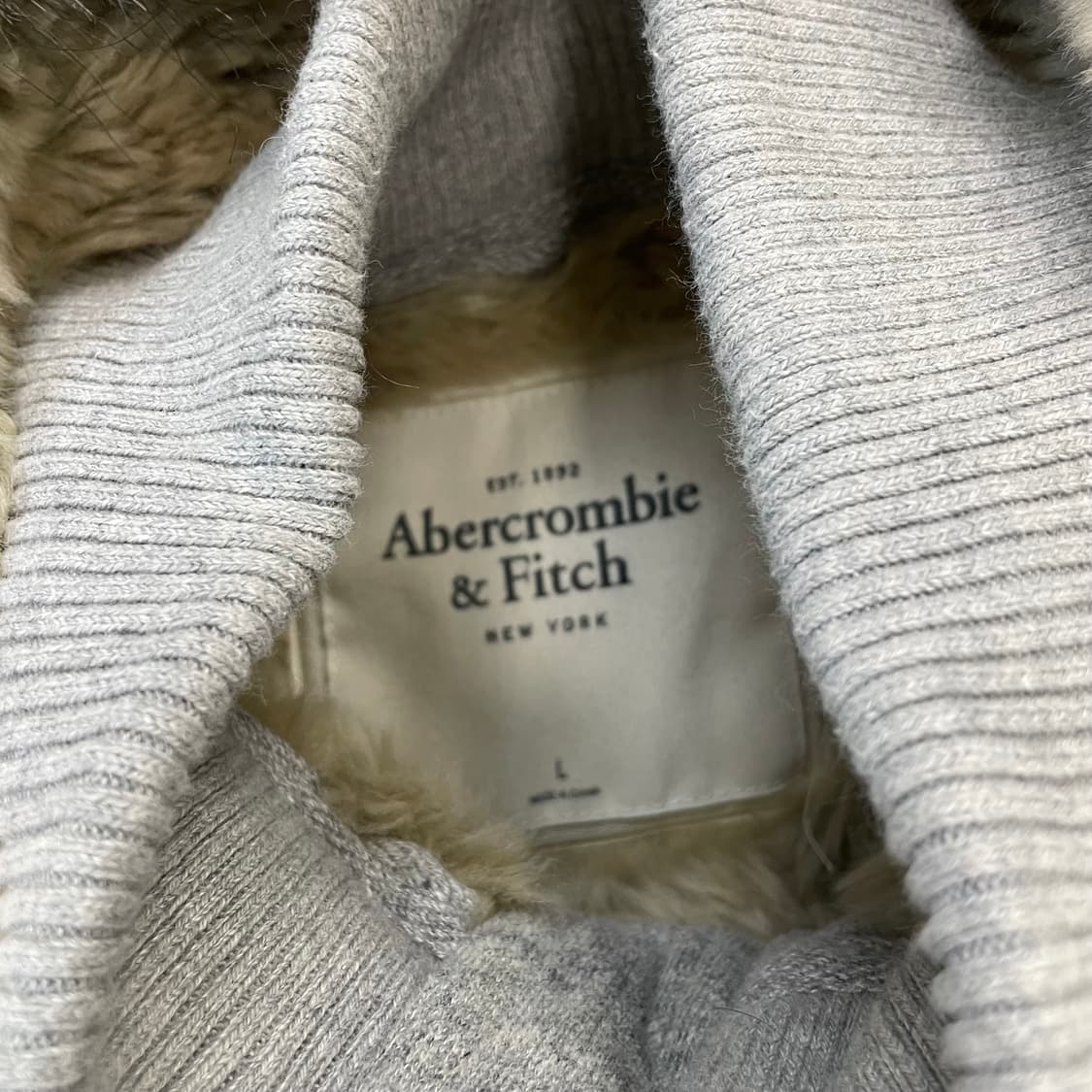 아베크롬비 울프죠 퍼 후드집업 그레이 상품이미지4