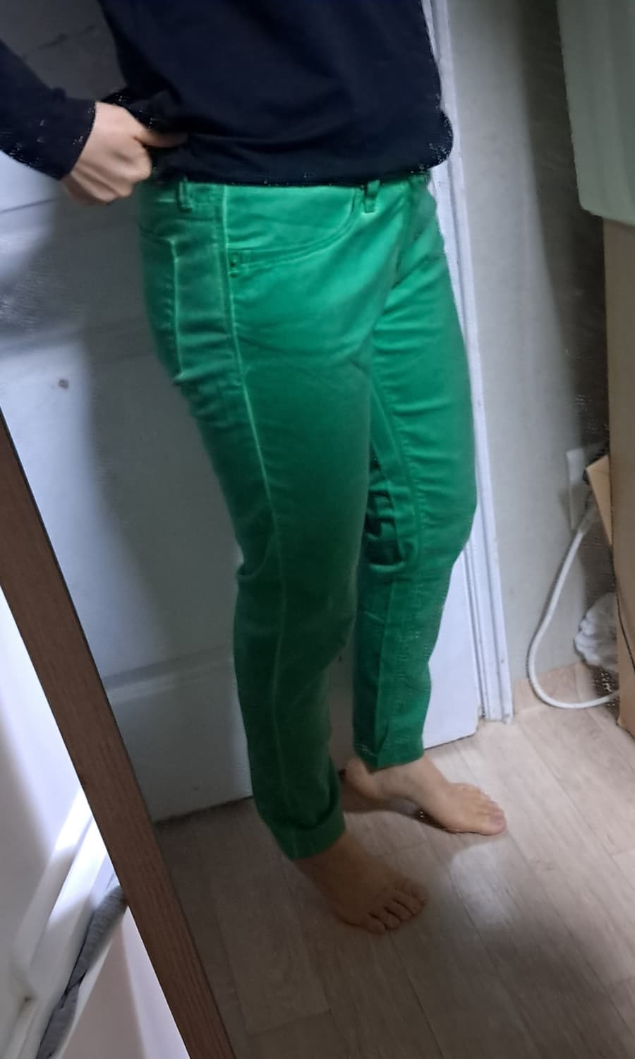 제시 Jessi 그린 슬림 스트레이트 코튼바지 29~30사이즈 상품이미지9