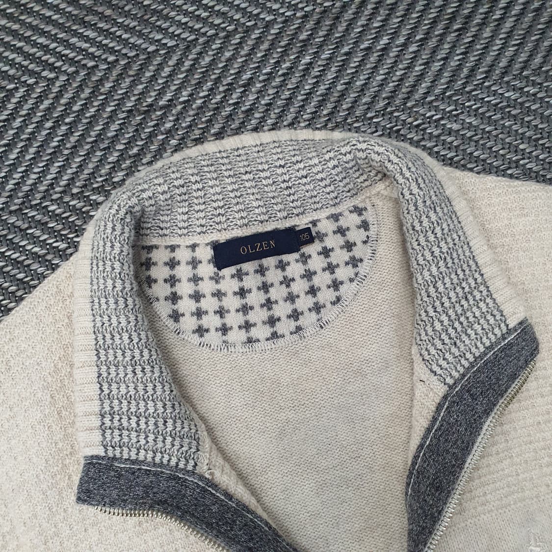 올젠 울 니트 집업 가디건 남자105 상품이미지2