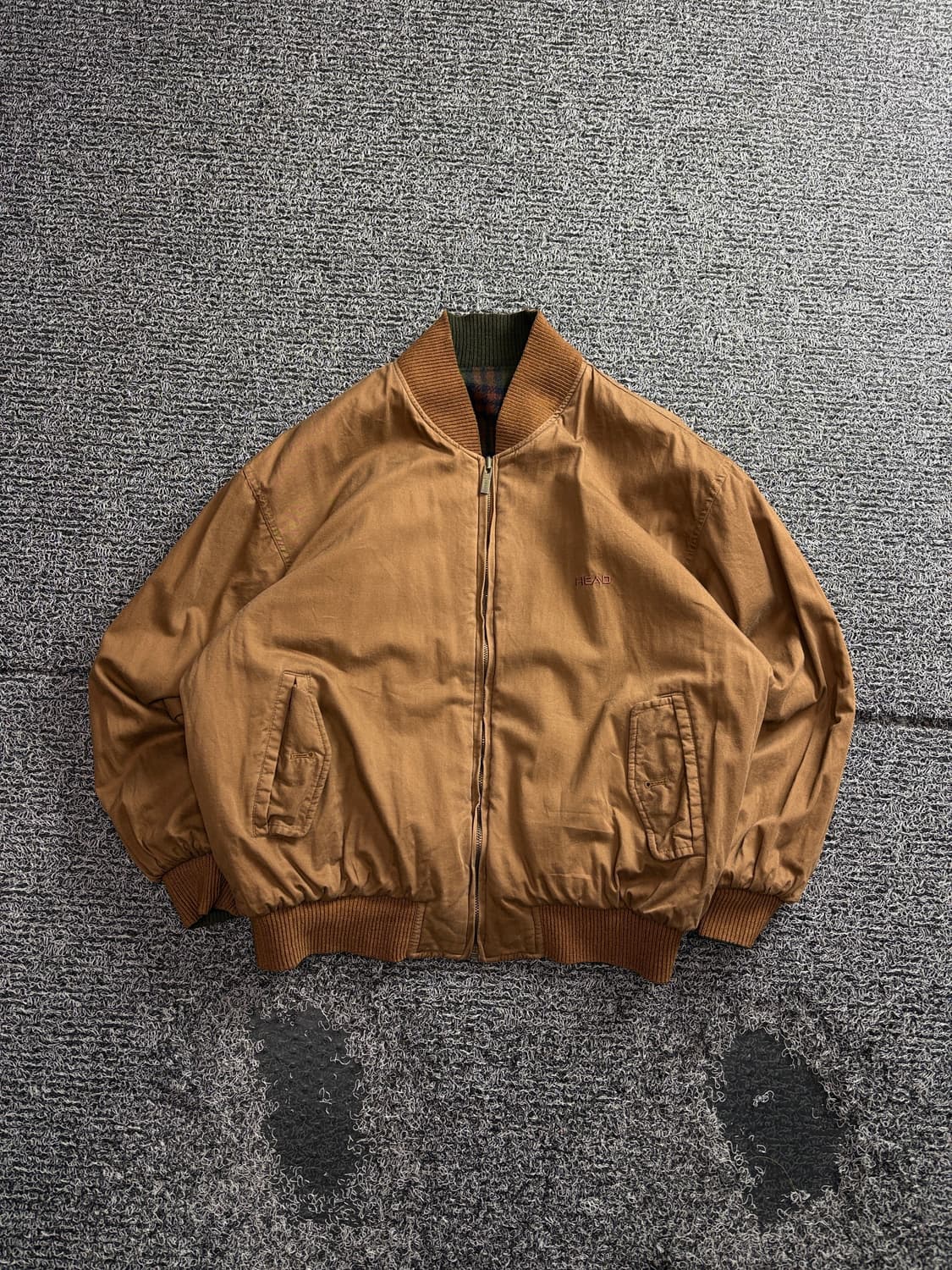 빈티지 아카이브 리버서블 체크 블루종 봄버 자켓 3475 상품이미지5