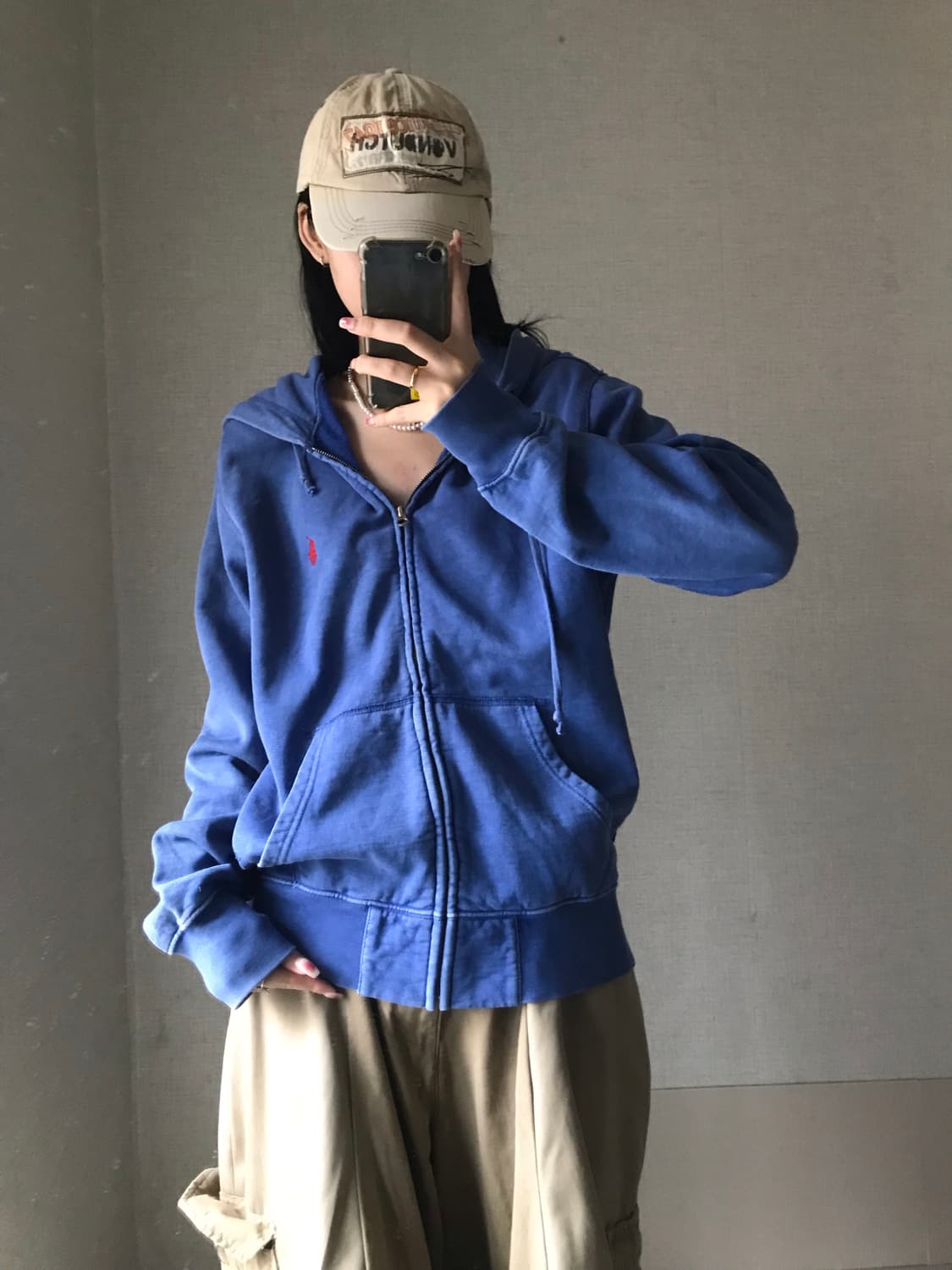 폴로 워시드블루 후드집업 상품이미지3