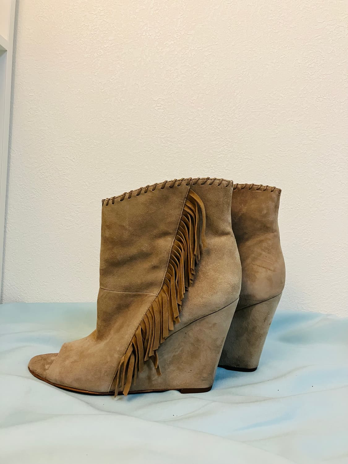 아쉬 ash 스웨이드 프린지 장식 웨지힐 230mm y2k 상품이미지2