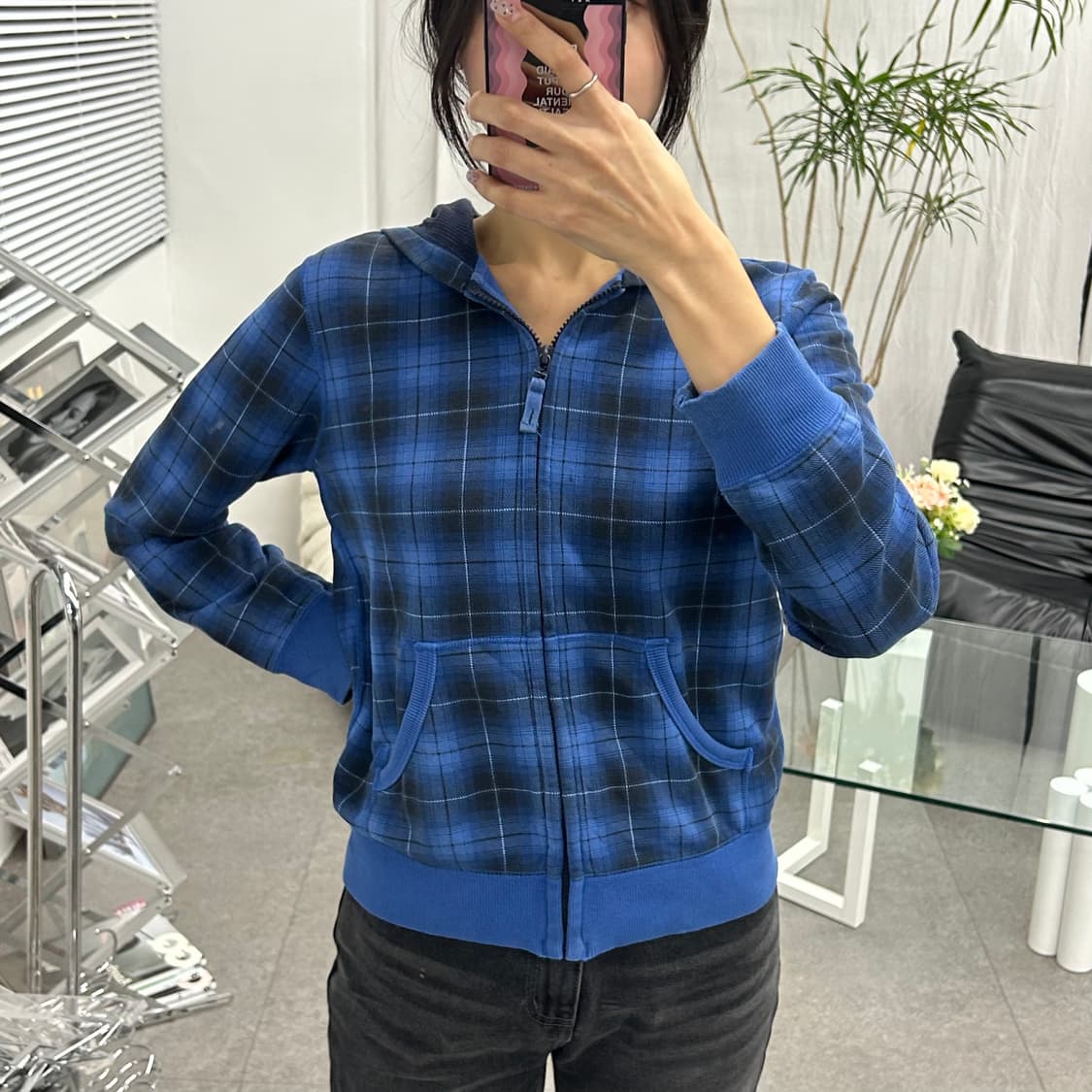 유니클로 배색 후드집업 상품이미지2