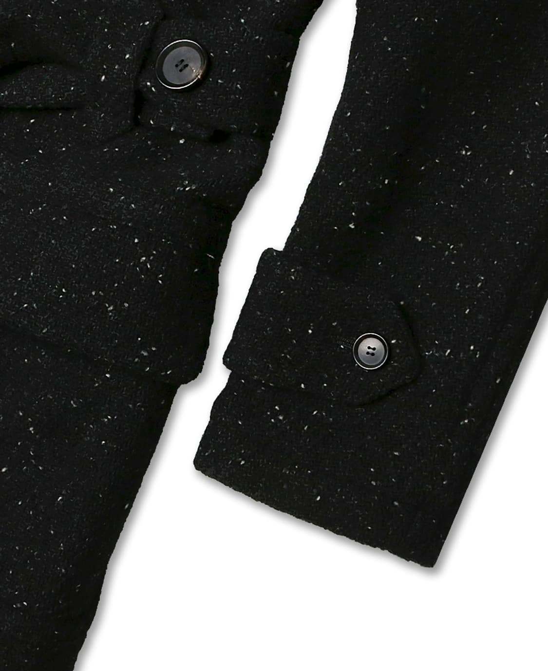 카모시타 [Camoshita] 블랙 울 네프 숄 코트 상품이미지4