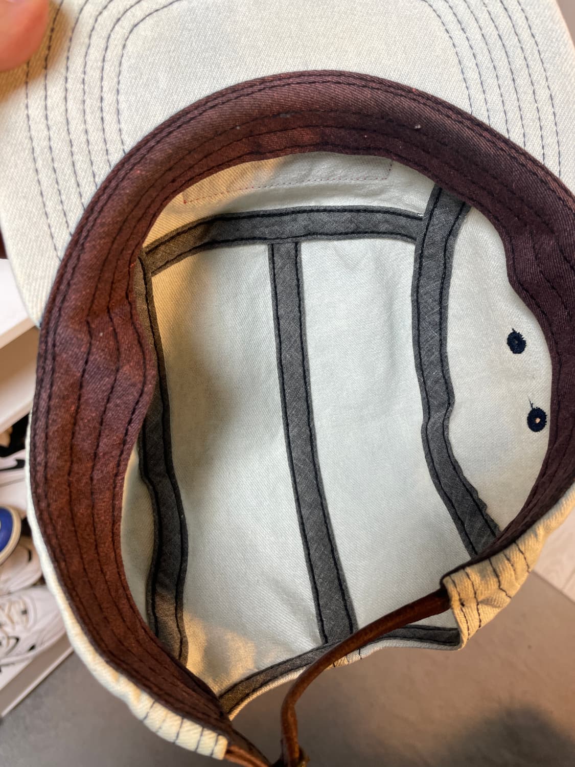 슈프림 데님 캠프캡 연청 착샷 ㅇ  상품이미지3