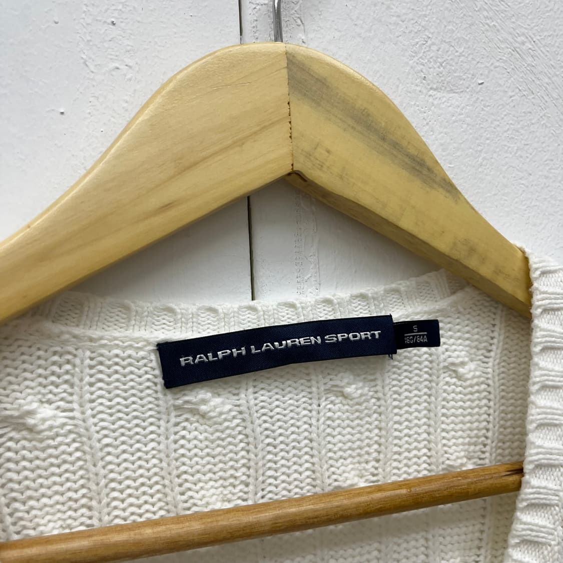 [S] 폴로 포니 로고 코튼 케이블 브이넥 니트 상품이미지5