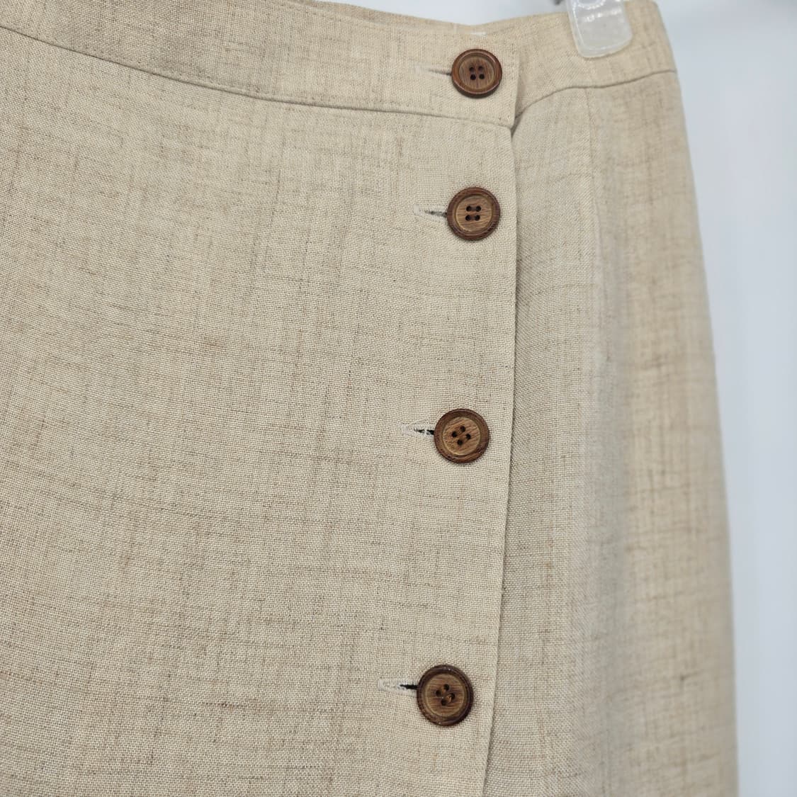 ANNCHEPI 베이지 린넨 혼방 랩 스커트 25 [E30579] 상품이미지2