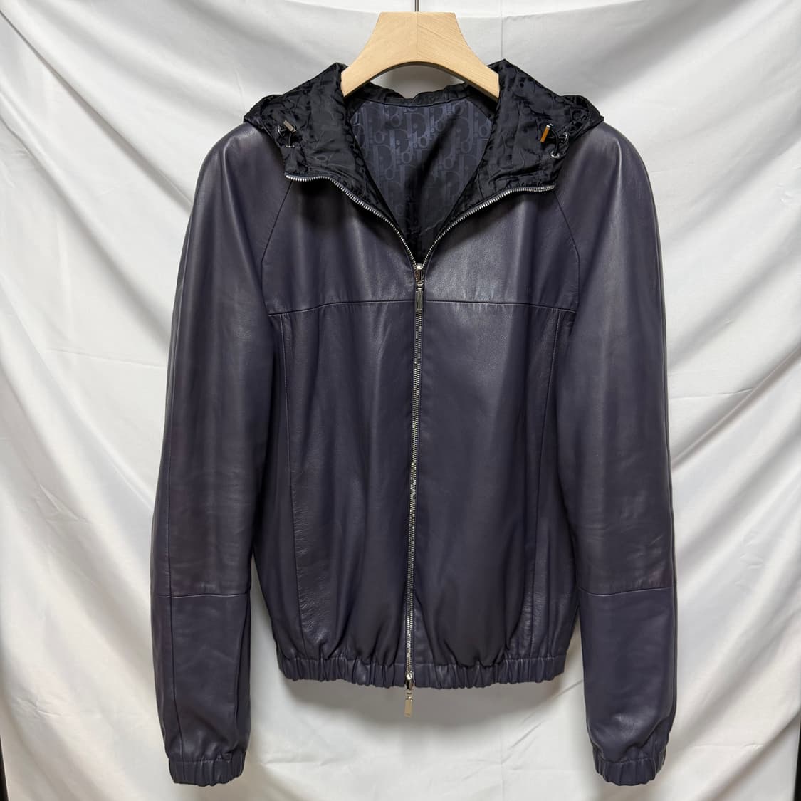 [S+급/48] 디올 오블리크 리버서블 블루종 후드 자켓 상품이미지5